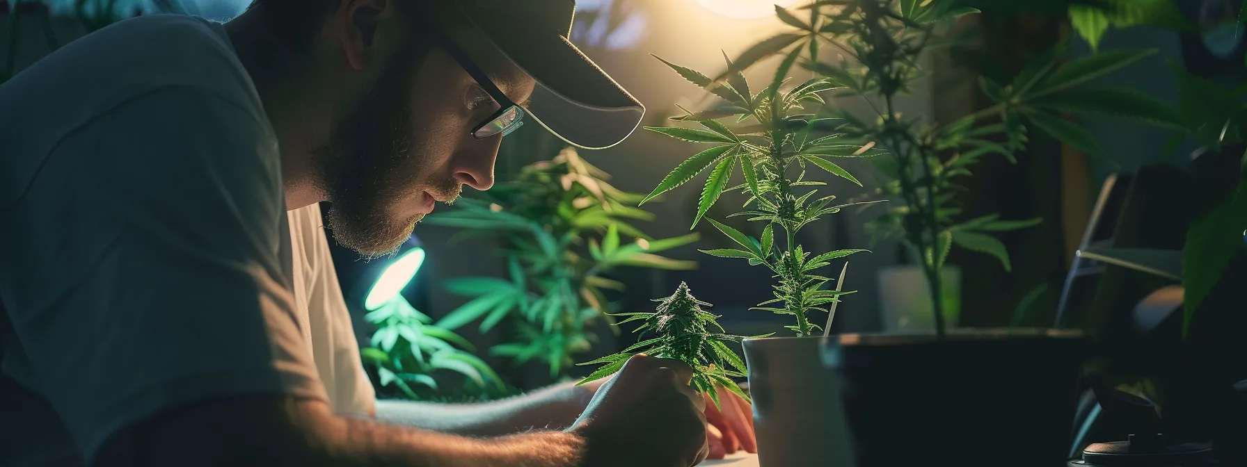 a designer carefully choosing between modern and traditional typefaces for a cannabis logo.